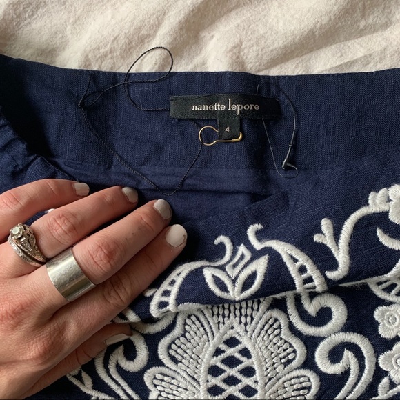 NWOT Nanette Lepore Linen Blend Dress - Picture 3 of 7